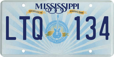MS license plate LTQ134