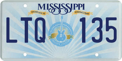 MS license plate LTQ135