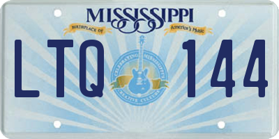 MS license plate LTQ144