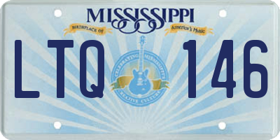 MS license plate LTQ146