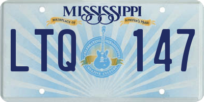 MS license plate LTQ147