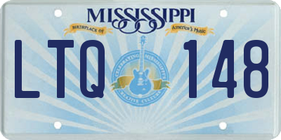 MS license plate LTQ148