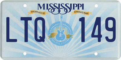 MS license plate LTQ149