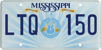 MS license plate LTQ150