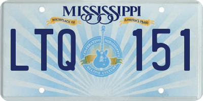 MS license plate LTQ151