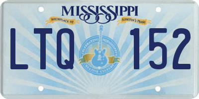 MS license plate LTQ152