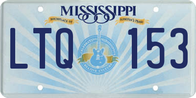 MS license plate LTQ153