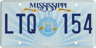 MS license plate LTQ154