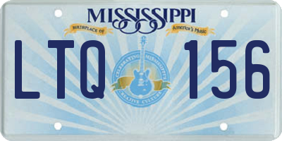 MS license plate LTQ156