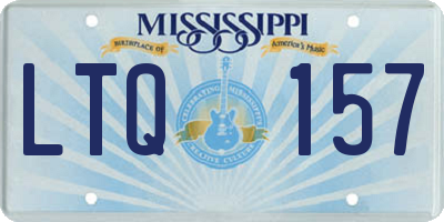 MS license plate LTQ157