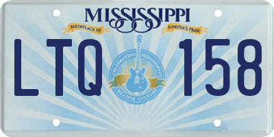 MS license plate LTQ158