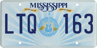 MS license plate LTQ163