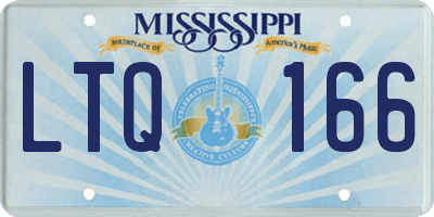 MS license plate LTQ166