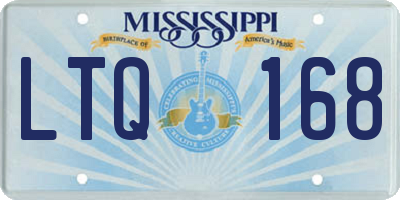 MS license plate LTQ168