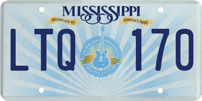 MS license plate LTQ170