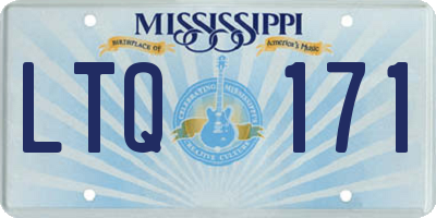 MS license plate LTQ171