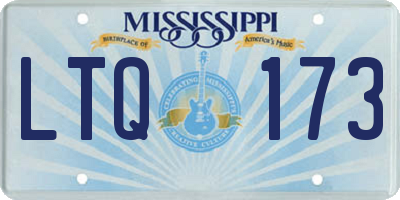 MS license plate LTQ173