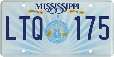 MS license plate LTQ175