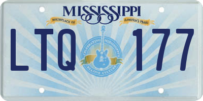 MS license plate LTQ177