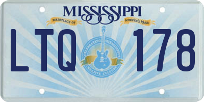 MS license plate LTQ178