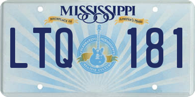 MS license plate LTQ181