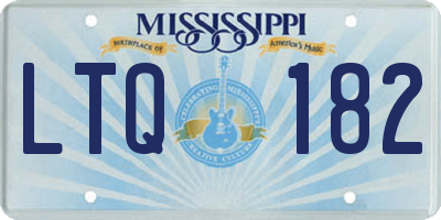 MS license plate LTQ182