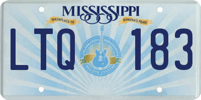 MS license plate LTQ183