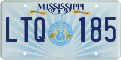 MS license plate LTQ185