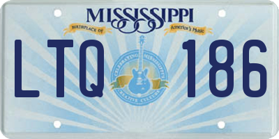 MS license plate LTQ186