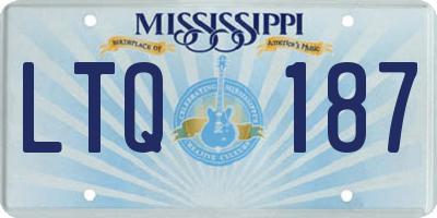 MS license plate LTQ187