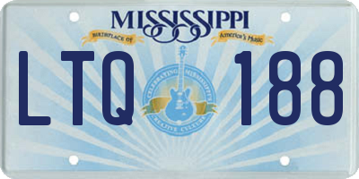 MS license plate LTQ188