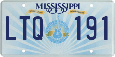 MS license plate LTQ191