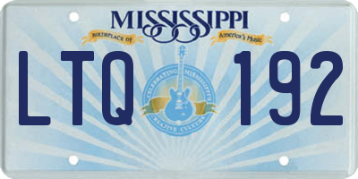 MS license plate LTQ192