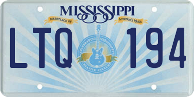 MS license plate LTQ194