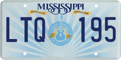 MS license plate LTQ195