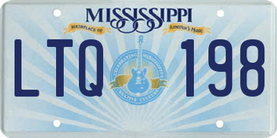 MS license plate LTQ198