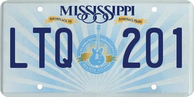 MS license plate LTQ201