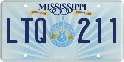 MS license plate LTQ211