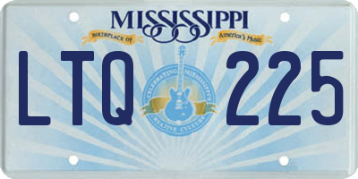 MS license plate LTQ225