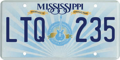 MS license plate LTQ235