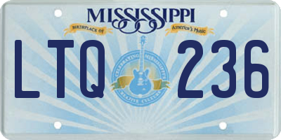 MS license plate LTQ236