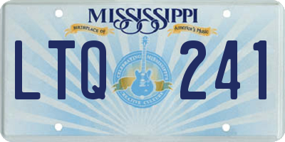 MS license plate LTQ241