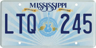 MS license plate LTQ245