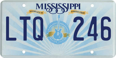MS license plate LTQ246