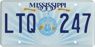 MS license plate LTQ247