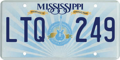 MS license plate LTQ249