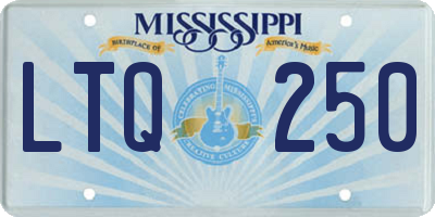 MS license plate LTQ250