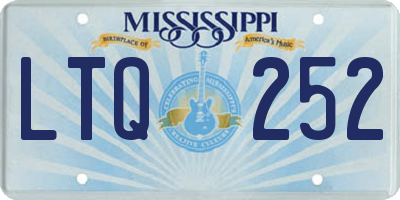 MS license plate LTQ252