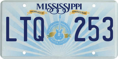 MS license plate LTQ253