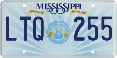 MS license plate LTQ255